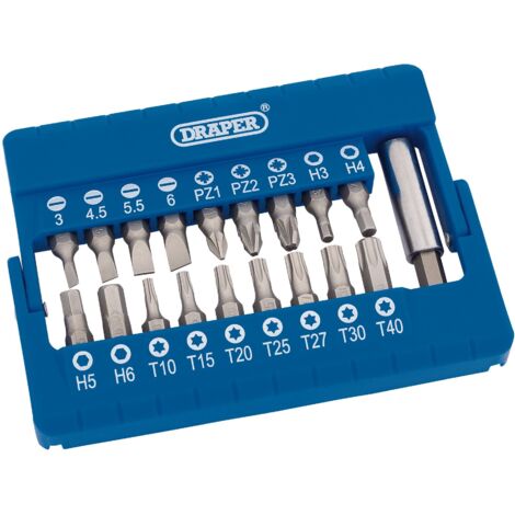 Draper 82393 Magnetic Bit Holder Set – 19-Piece Durable Magnetic Screwdriver Bit Organizer (1/5)