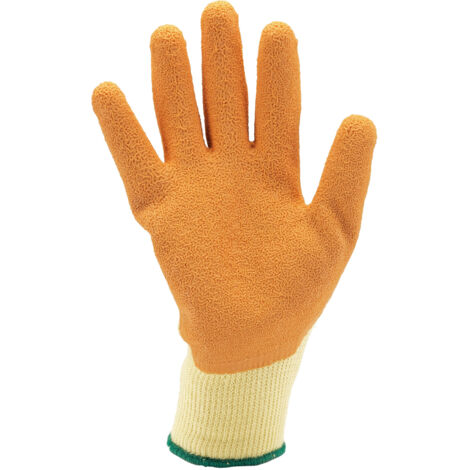Draper Heavy Duty Orange Latex Coated Work Gloves - Large Size (Model 82721) (1/5)