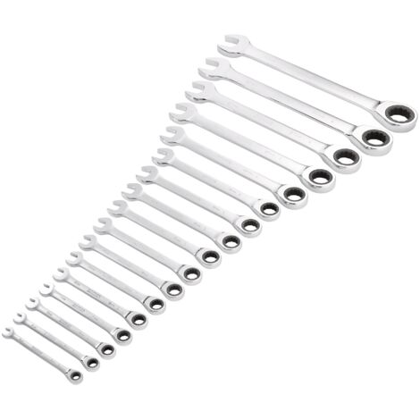 Draper 17-Piece HI-TORQ® Metric Ratchet Spanner Set (Model 27691) – High-Quality Ratcheting Combination Wrench Set (1/2)