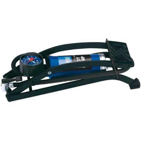 Draper Single Cylinder Foot Pump with Pressure Gauge (Model 14172) – Durable Hand Pump for Inflating Tires and Equipment