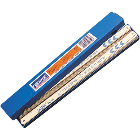 Draper 19349 Expert Pack of 50 Bi-Metal Hacksaw Blades, 300mm Length, 18 TPI, Suitable for Metal Cutting (1/5)