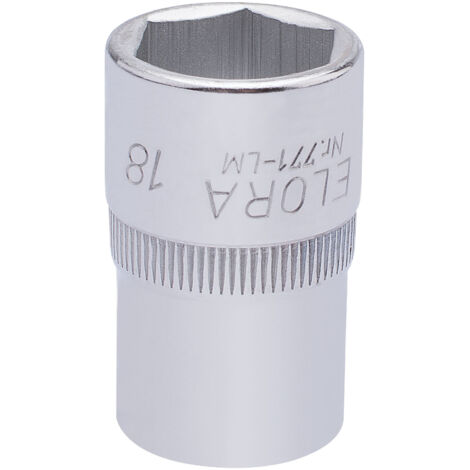 Draper 18mm Hexagon Socket for 1/2" Drive – Metric Square Drive Hexagon Sockets, Model 15307 (1/5)