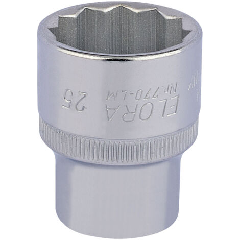 Draper 25mm Metric Bi-Hexagon Socket for 1/2" Drive (Part No. 24707) – Precision Square Drive Socket for Automotive and Mechanical Applications (1/5)