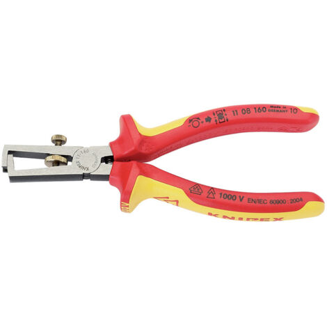 VDE Fully Insulated Wire Stripping Pliers (160mm) – Model 31930 by Draper, with Knipex 11 08 160UKSBE Certification (1/5)