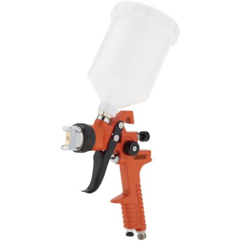 Draper HVLP Air Spray Paint Gun with 600ml Capacity and Interchangeable Nozzles (1.3mm, 1.4mm, 2.0mm)