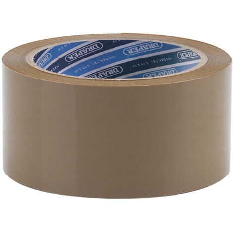 Draper 66M x 50mm Heavy-Duty Packing Tape Roll with Secure Adhesive for Shipping and Packaging (Model 63388) (1/5)