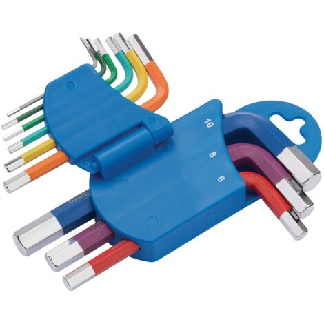 Draper 9-Piece Metric Coloured Short Arm Hexagon Key Set (Hex Keys) – Model 66126 (1/5)