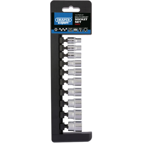 Draper Expert 1/4" Square Drive Metric Multi-Drive Socket Set (10 Pieces) Model 50022 (1/5)