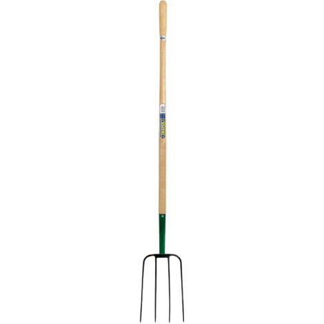 Draper 63579 4-Prong Manure Fork with Wooden Handle and Shaft (1/5)
