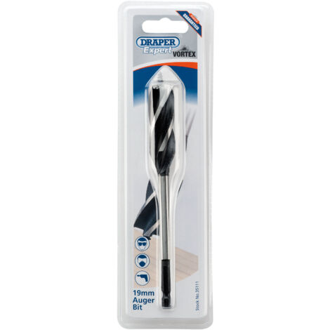 Draper 4-Fluted Auger Bit, 19mm Diameter, 165mm Length, Model 35111 (1/5)