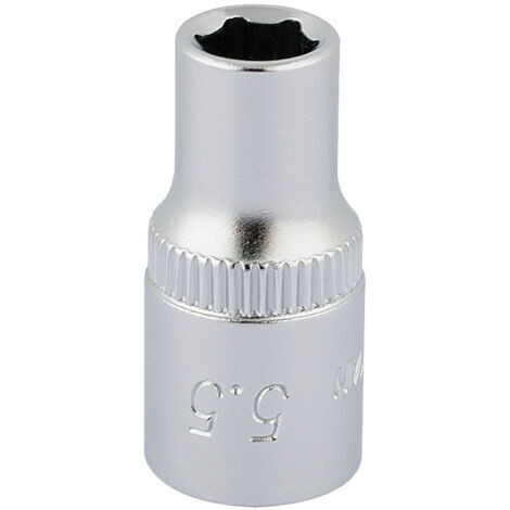 Draper 5.5mm Hex Socket for 1/4-Inch Drive – Metric Hexagon Socket, Model 11094 (1/5)