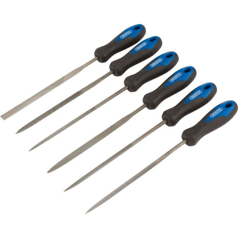 Draper 6-Piece 140mm Soft Grip Needle File Set – Professional Fine-Detail Filing Tools (1/5)