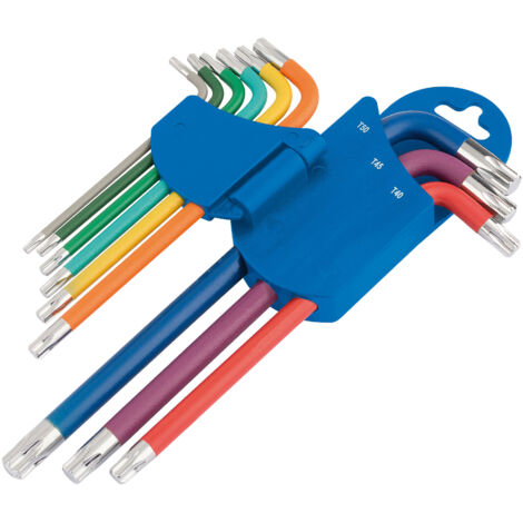 Draper TXL9/C 9-Piece Metric Coloured Coded Long Arm TX-STAR Key Set for Precision Torque Application (1/5)