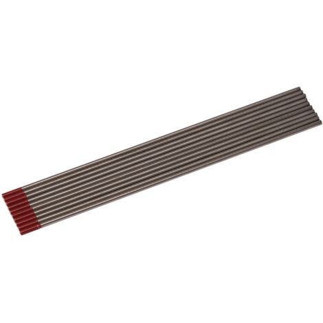 High-Quality Thoriated Tungsten Electrodes, 2.4 x 150mm, Pack of 10 – Ideal for TIG Welding Applications