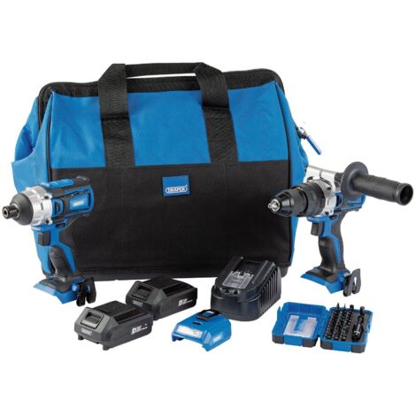 Draper D20 Fix 'N' Go Kit (8-Piece) with 2x 5Ah Batteries, Charger, and Storage Bag (1/5)
