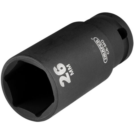 Draper 26mm Deep Impact Socket for 1/2-Inch Drive – Metric Deep Impact Sockets for Heavy-Duty Automotive and Mechanical Use (1/2)