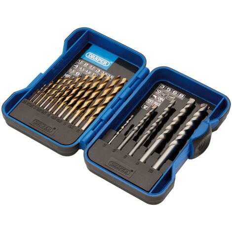 Draper 17-Piece Metric Combination Drill Bit Set with HSS and Masonry Bits (Model 18551) (1/5)