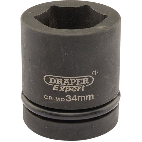 Draper 34mm Hi-Torq® Impact Socket with 1-Inch Square Drive, 1/4-Inch Drive Metric Impact Socket (1/5)
