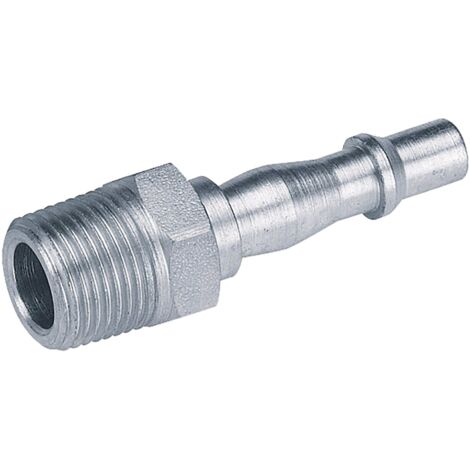 Draper 3/8" BSP Male Thread PCL Air Line Adaptor Tapered Screw-On Connector (Pack of 5) (1/5)