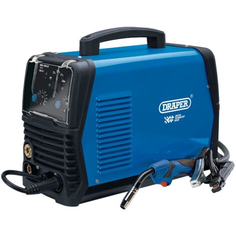 Draper 160A MIG Aluminum Welder (Model 70048) with Gas/Gasless Operation, AC/DC Power, Suitable for MIG Welding of Aluminum and Other Metals