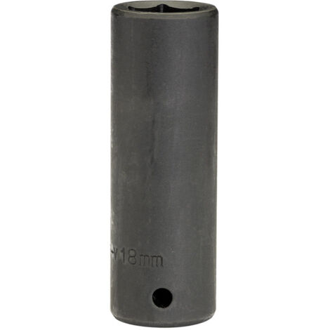 Draper 18mm Deep Impact Socket 1/2" Drive, 6-Point Hex, Chrome Vanadium Steel, Model 14102 (1/5)