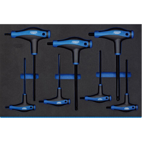 Draper 7-Piece T-Handle Ball End Hex Key Set (Model 63503) with 3/4 Drawer EVA Storage Tray