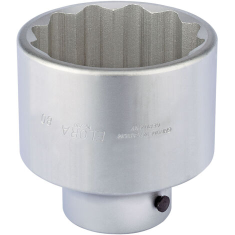 Elora 80mm (1-inch Square Drive) Bi-Hexagon Socket for 1/4-Inch Drive, Model 67400 (1/5)