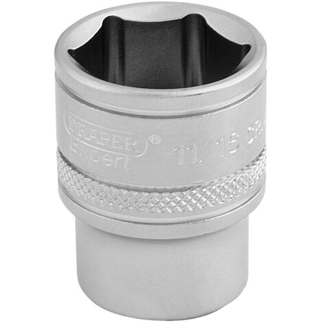 Draper 16573 3/8-Inch Square Drive 6-Point Imperial Socket, 11/16 Inch (1/5)