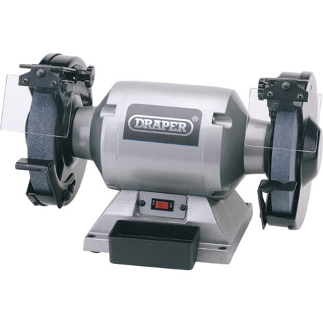 Draper 200mm Heavy Duty Bench Grinder (550W) with 230V Power Supply - Model 29621 (1/5)