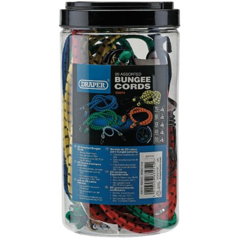 Draper 20-Piece Assorted Elastic Bungee Cords Set (Model 63574) in Tube Packaging (1/5)