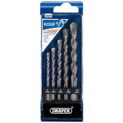 Draper 5-Piece Metric Masonry Drill Set (4.0-10mm) - Model 24909