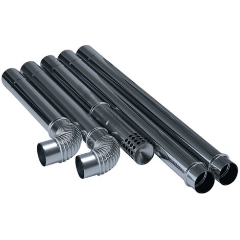 Draper 07399 Flue Kit for Far Infrared Diesel Heaters – 8-Piece Exhaust System for Efficient Heating