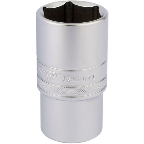 Draper 32mm 1/2" Square Drive 6-Point Metric Deep Socket (Micro Satin Chrome) – Model 16660 (1/5)