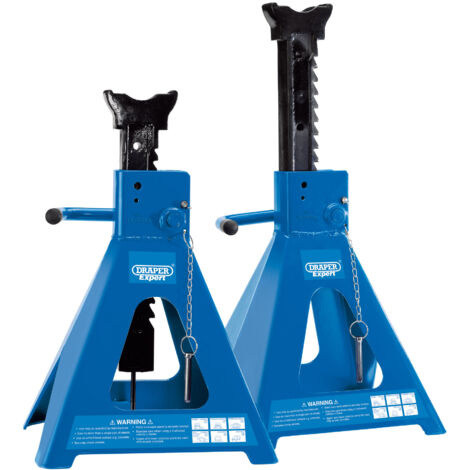 Draper 10-Ton PRO Auto-Rise Pneumatic Ratcheting Axle Stands (Pair)