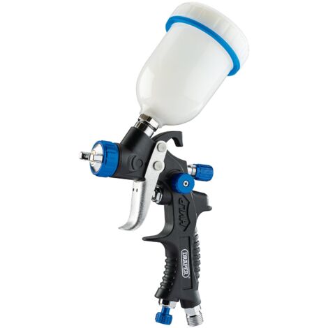 Draper Air Spray Gun Gravity Feed Composite Body HVLP 1mm Nozzle 100ml Cup 09709