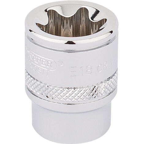 Draper 34207 3/8-Inch Square Drive TX-STAR® E18 Socket for Automotive and Mechanical Use (1/5)