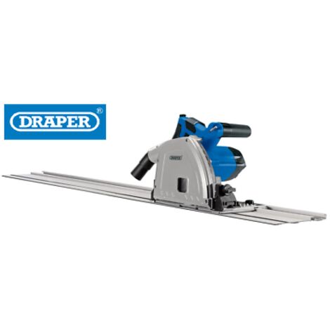 DRAPER PLUNGE TRACK SAW 1200W 165MM CIRCULAR WITH RAIL HEAVY DUTY WARRANTY 57341