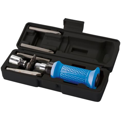 Draper Impact Screwdriver Set, 10-Piece, 1/2" Drive, 162mm Length, in Blow-Moulded Case