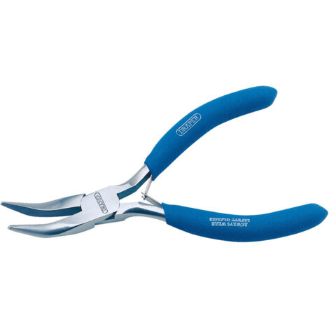 Draper 125mm Carbon Steel Bent Nose Pliers (Model 60742) – Precision Mini Pliers for Electrical and Craft Work (1/5)