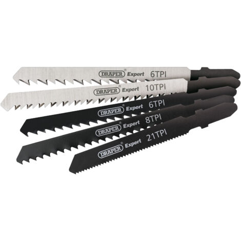 Draper 81734 Expert Assorted Jigsaw Blade Set (5 Pieces) for Wood and Plastic (1/5)