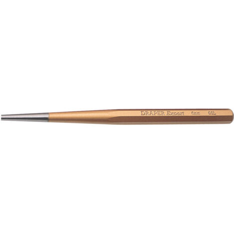 Draper Expert 6mm x 250mm Long Taper Pin Punch - Heavy-Duty Tapered Punch for Precise Pin Installation and Removal (1/5)