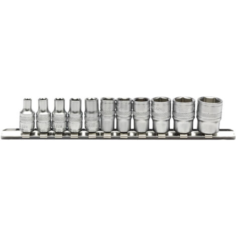 Draper 1/4" Sq. Dr. Imperial Sockets on Metal Rail (11 piece) (16488) (1/5)