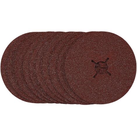 Draper Fibre Sanding Discs – 125mm Diameter, 36 Grit, Pack of 10