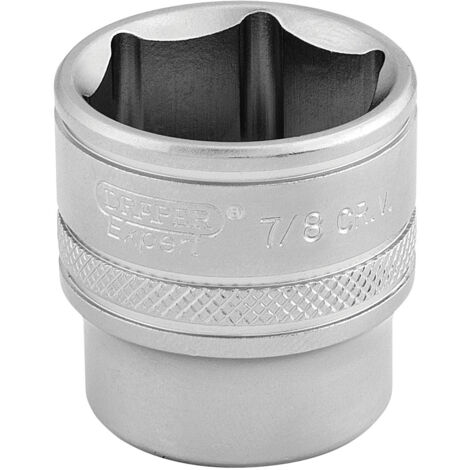 3/8 inch drive 6-point imperial socket 7/8 inch – Chrome vanadium steel – Micro satin finish for durability – Meets DIN3122 and ISO3315 standards – Draper (1/5)