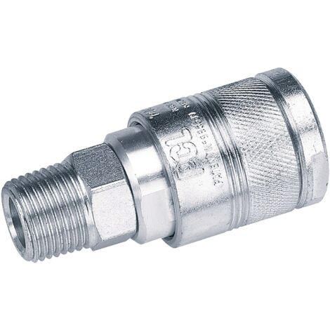 Draper 1/2" BSP Male Thread Air Line Coupling - Heavy-Duty, Sold Loose (1/5)