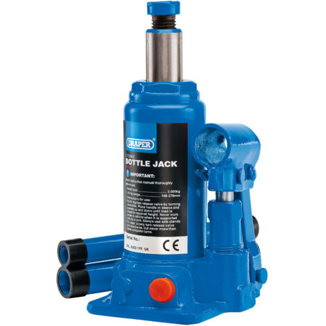 Draper 2 Tonne Hydraulic Bottle Jack (Model 13064) for Heavy-Duty Lifting (1/5)