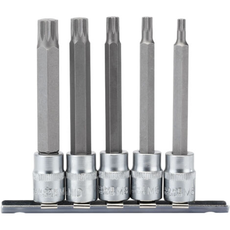 Draper Expert 3/8" Square Drive Spline Socket Bit Set (5 Pieces) Model 16349 (1/5)