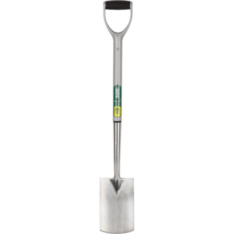 Draper Stainless Steel Soft Grip Border Spade (Model 83758) for Gardening and Landscaping Tasks