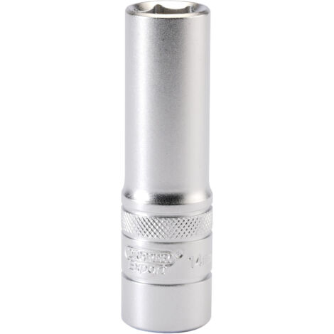 Draper 14mm 1/2" Square Drive 6-Point Metric Deep Socket (Micro Satin Chrome) – Part Number 16647 (1/5)