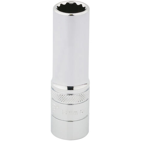 Draper 14mm Deep Socket 1/2" Drive, Metric, Polished Chrome, Packaged (Model 33733) (1/5)